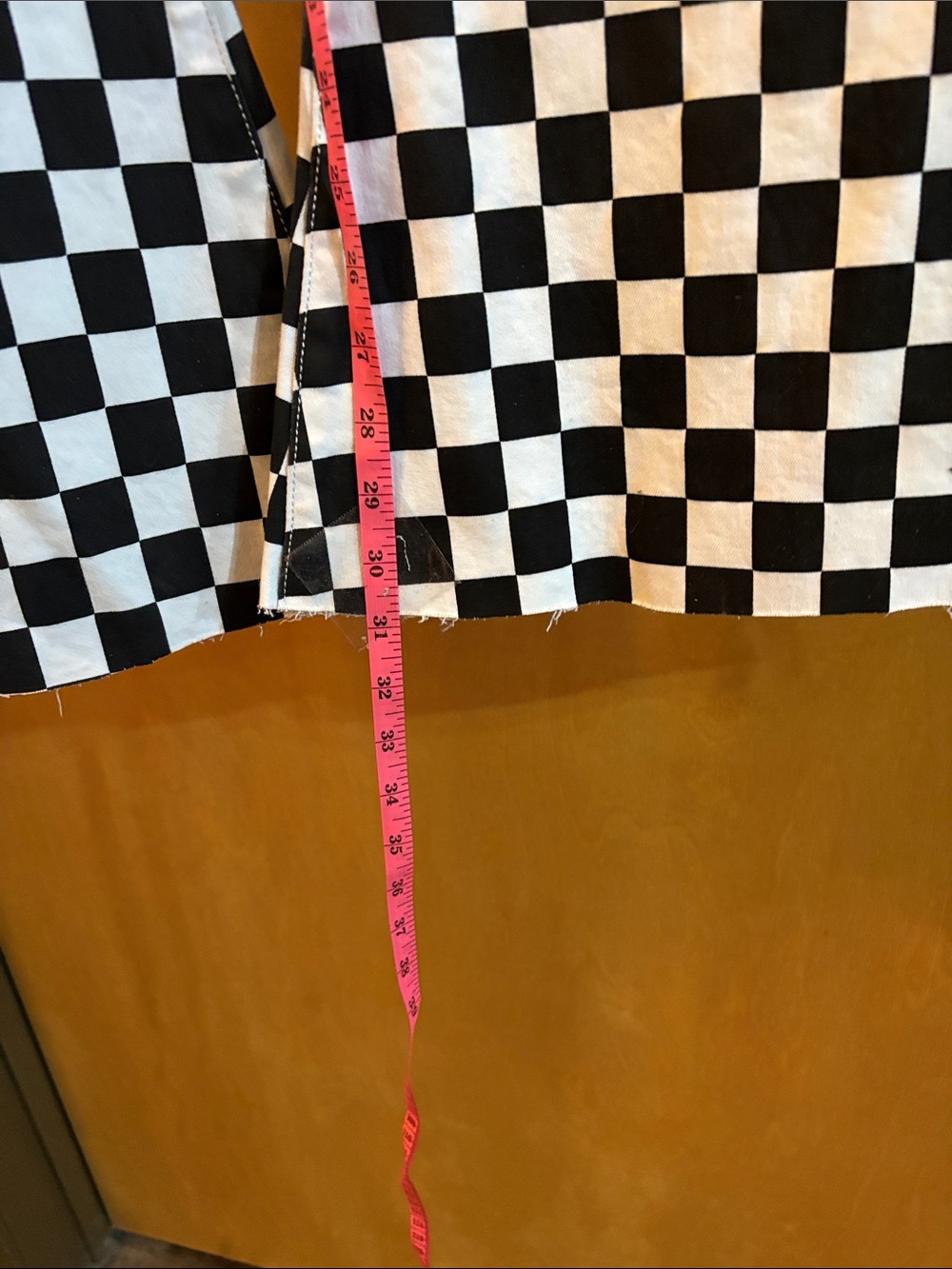 Ranch Dress’N Black & White Finish Line Checkered Flared Pants; Size 8 - Picture 3 of 5